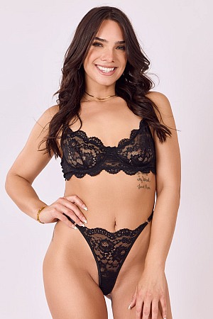 Ivy Ireland In Black Lingerie