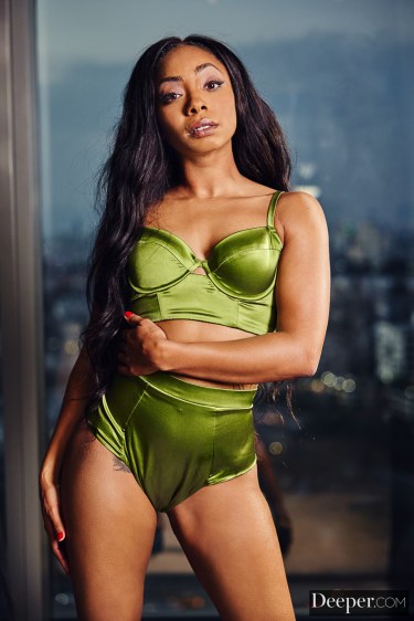 Cali Caliente In Green Lingerie 3