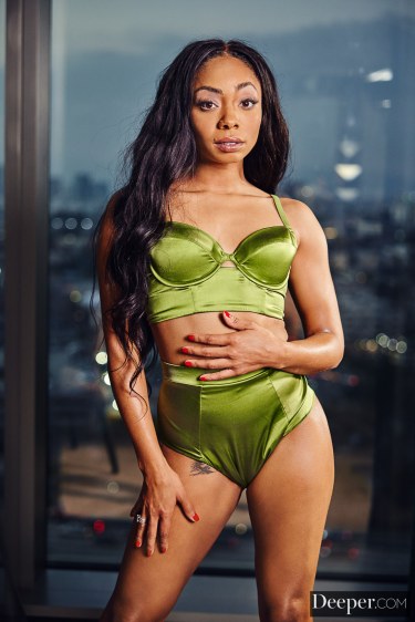 Cali Caliente In Green Lingerie 4