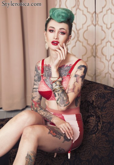 Inked Lingerie Babe Avrora 1