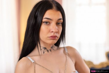 Chloe Heart In Blue Lingerie 1